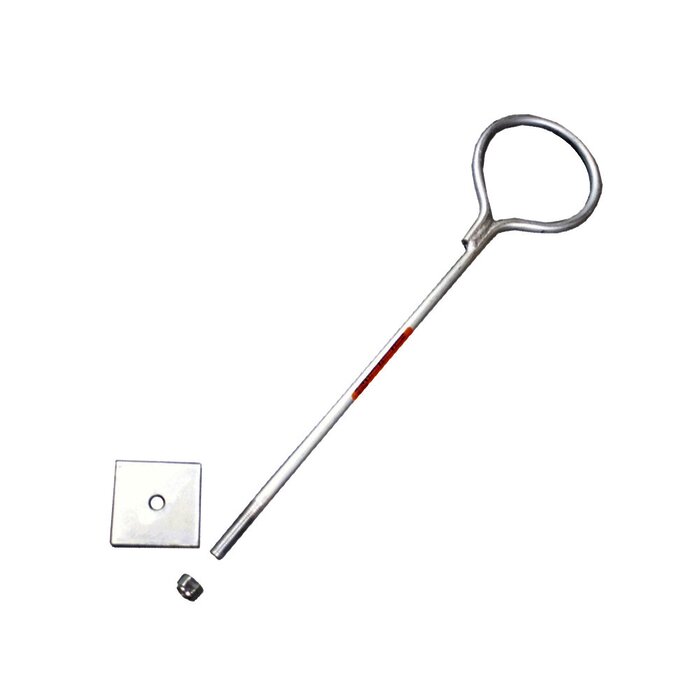 Ancla de Losa o Pared de 65 cm. de 1/2" de Grosor Galvanizado Electrolítico.