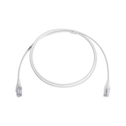 Patch Cord MC6 Modular Cat6 UTP, CM/LS0H, 5ft, Color Blanco, Diámetro Reducido (28AWG), Versión Bulk (Sin Empaque Individual)