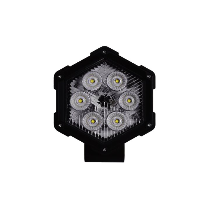 Luz de trabajo ultra brillante, 6 led, 30 watts, 12-24 Vcd