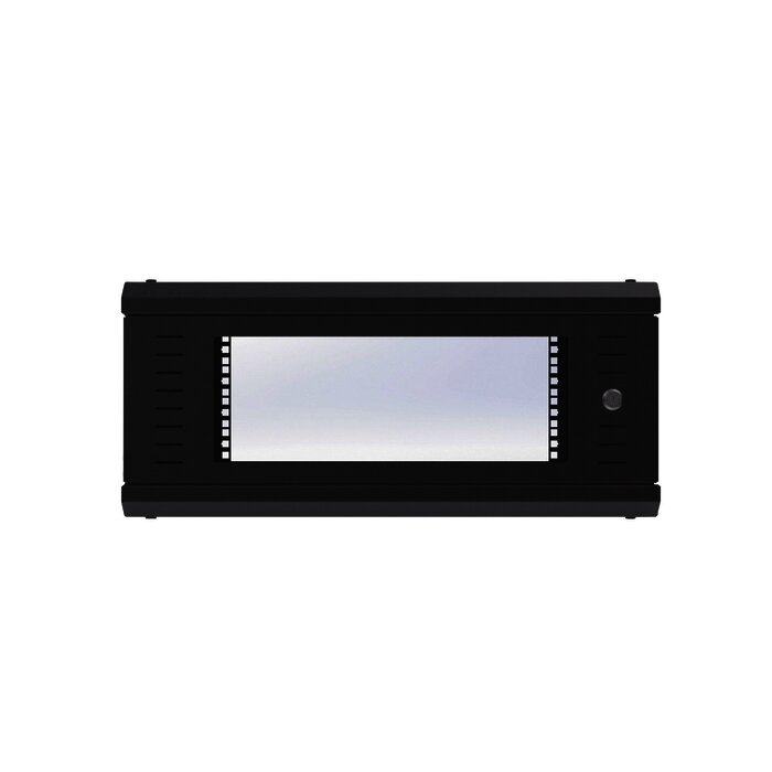 Gabinete para Montaje en Pared, Puerta de Cristal, Cuerpo Fijo con Rack 19" de 4 Unidades