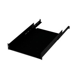 Charola Ajustable para Rack de 19" de 4 postes de 2 Unidad de Espacio. Profundidad de 633 a 816 mm.