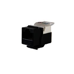 Módulo Jack Keystone Cat5e sin Herramienta (toolless) para faceplate - Color Negro