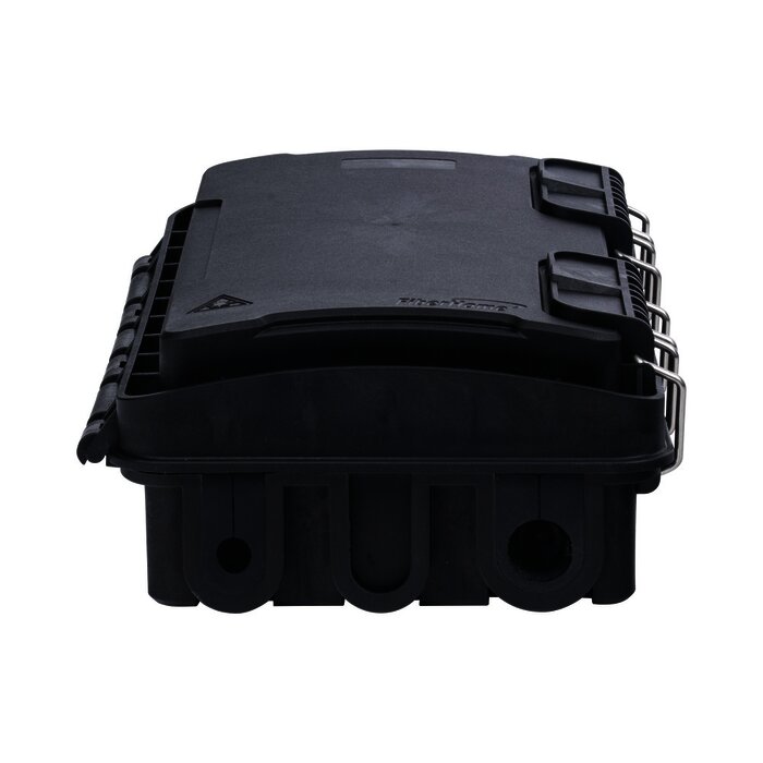 Caja de Distribución de Fibra Óptica, Hasta 96 Empalmes, Exterior IP65, Color Negro