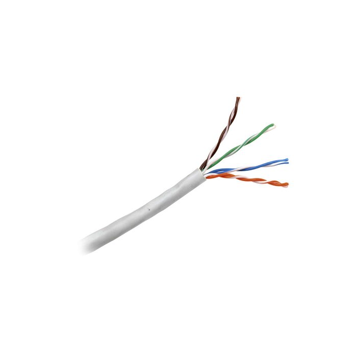Bobina de Cable UTP 305 m. de Cobre, NetKey, Gris Claro, Categoría 5e (24 AWG), PVC (CM), de 4 pares