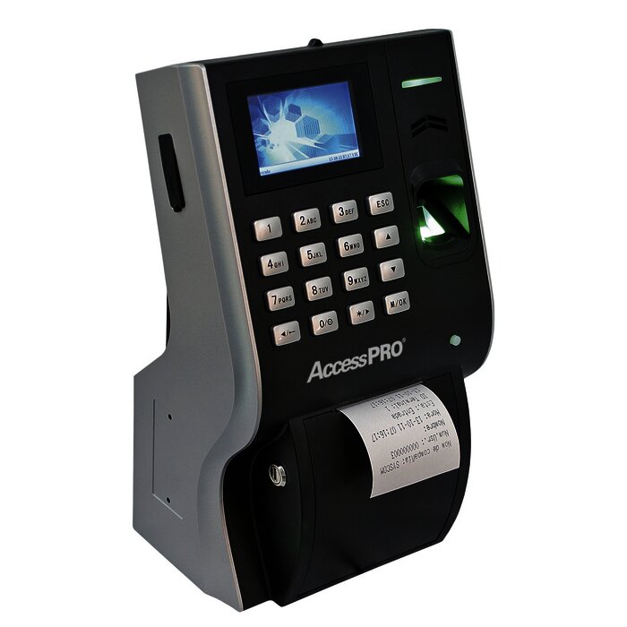 Reloj checador con impresora integrada ideal para comedores / TCP/IP / Reportes de asistencia con software / Imprime ticket por cada empleado / Soporta 3,000 huellas