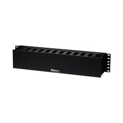 Organizador de Cables Horizontal PatchLink, Sencillo (Solo Frontal), Para Rack de 19in, 2UR
