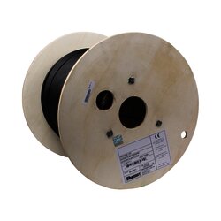 Bobina de Cable UTP de 4 Pares, Pan-Net, Para Exterior con Gel, Cat6 (23 AWG), Industrial para Climas Extremos, Color Negro, 305 m