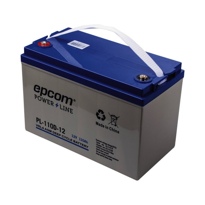 Acumulador EPCOM 12Vcd 110Ah Tecnología VRLA AGM Ciclo Profundo para Aplicaciones Fotovoltaicas