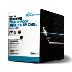 Bobina de cable UTP 305 Metros Cat6, Calibre 23, CLIMAS EXTREMOS, Color blanco, sin blindar, para intemperie
