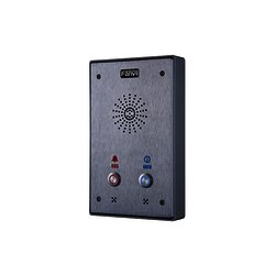 Intercomunicador IP, 2 líneas SIP, 2 relevadores con 2 botónes para llamada, anti-vandálico, IP65 e IK10, PoE