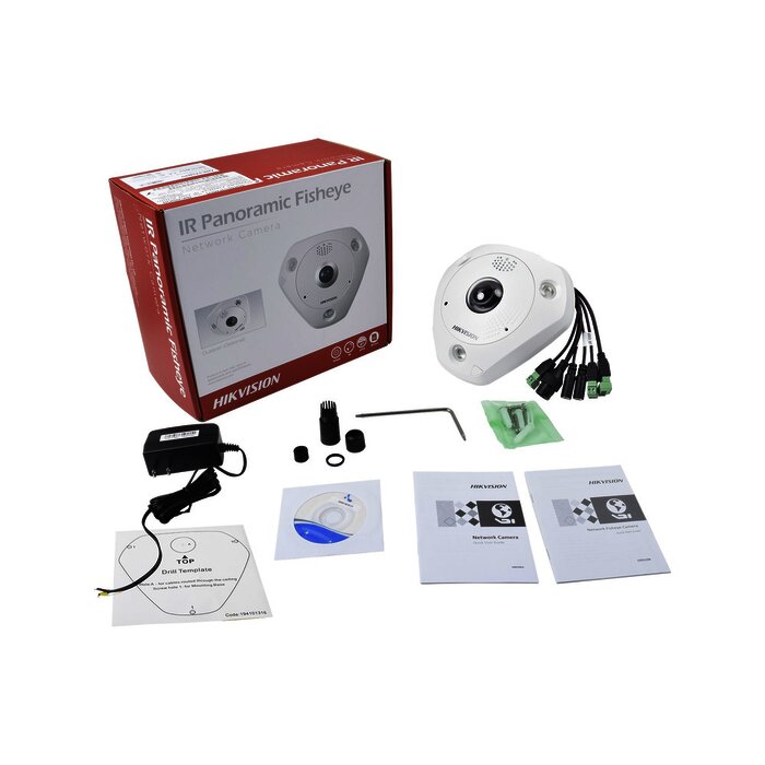 Fisheye IP 3 Megapixel / 180° / 360° / DEWARPING / WDR / 15 mts IR / PTZ Digital / Heat Map / Entrada-Salida audio y alarma / Múltiples vistas / IP66 / IK10 / PoE