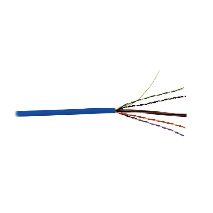 Bobina de Cable UTP Reelex, de 4 pares, Alto Desempeño Cat6, PVC (CM), Color Azul, 23 AWG, 305m