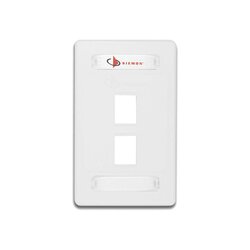 Placa de Pared Modular 10G MAX de 2 Salidas, Color Blanco