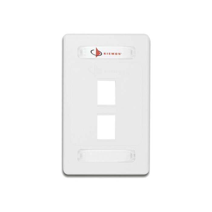 Placa de Pared Modular 10G MAX de 2 Salidas, Color Blanco