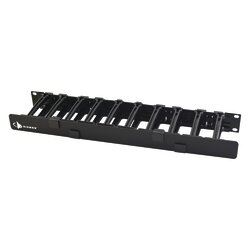 Organizador de Cable Horizontal RouteIT, Sencillo, Para Rack de 19in, 4in de profundidad, 1UR
