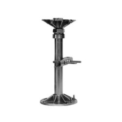 Soporte para instalación en piso falso a poste, con acabado Electro Zinc (No incluye poste)