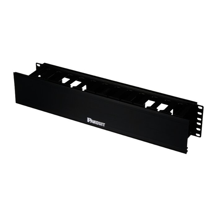Organizador de Cables Horizontal PatchLink, Sencillo (Solo Frontal), Con Tapa Extendida, Para Rack de 19in, 2UR