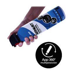 Removedor de polvo y residuos (aire comprimido) con aplicación 360º para limpieza de equipos electrónicos, válvula anti-estallamiento, 660 ml