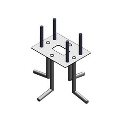 Ancla para sujeción al piso compatible con todas las Barreras Vehiculares XB