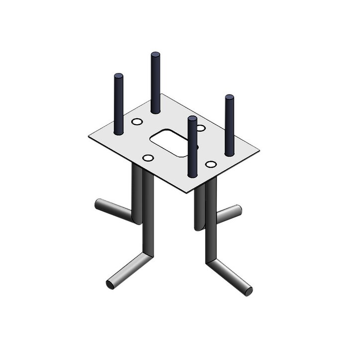 Ancla para sujeción al piso compatible con todas las Barreras Vehiculares XB