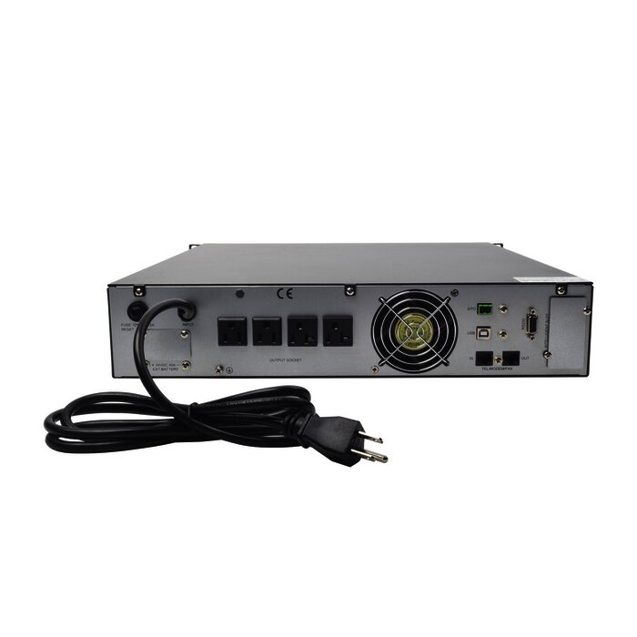 UPS de 1000VA/900W / Topología On-Line Doble Conversión / Entrada y Salida de 120 Vca / Clavija de Entrada NEMA 5-15P / Pantalla LCD Configurable /Formato Rack/Torre
