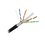 Cable Cat6+ CALIBRE 23 UTP, Intemperie con GEL DOBLE CHAQUETA, UL, con garantía de 25 años, color negro de 152.5 Metros, para Climas EXTREMOS