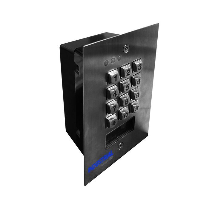 Teclado Exterior/Interior Antivandálico, 3 Relevadores, Salida Wiegand, 1200 Usuarios, Lector de Proximidad, Empotrable