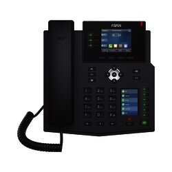 Teléfono IP Empresarial con Estándares Europeos, 12 lineas SIP con pantalla a color, 30 teclas DSS/BLF, puertos Gigabit, IPv6, Opus y conferencia de 3 vías, PoE/DC (incluye fuente).