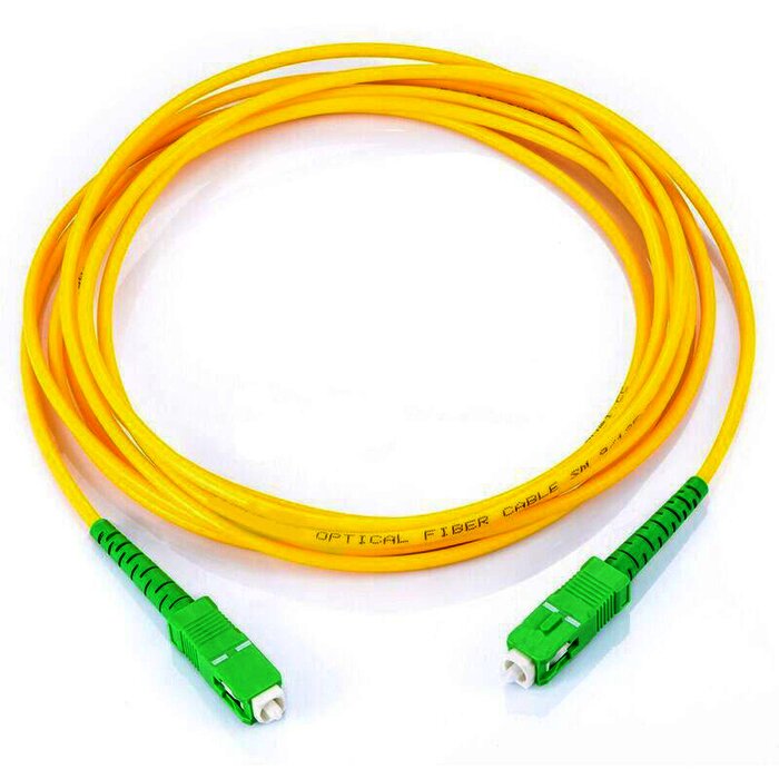 Jumper de Fibra Óptica Monomodo SC/APC SC/APC Simplex, color amarillo, 1 metro