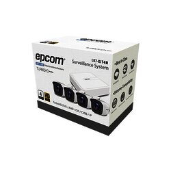 Sistema Completo de 4 Cámaras Bala TURBOHD 720p / DVR 4 Canales / P2P / 4 Juegos de Cable de 18 mts