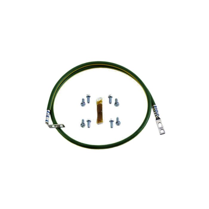 Jumper Para Aterrizar Equipos en Racks o Gabinetes, 10 AWG, con Terminal Doblada a 90 Grados, 0.61m de Largo