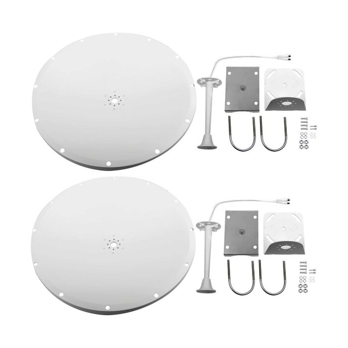 Antena Parabólica de Frecuencia Extendida, 4.8 - 6.5 GHz, 28 dBi, Conectores SMA-Macho Inverso