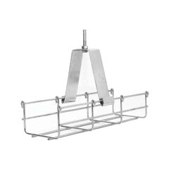 Suspensión conjunto 100 mm, para montar la charola desde el techo, con acabado Electro Zinc para varilla de 1/4, 5/16 y 3/8