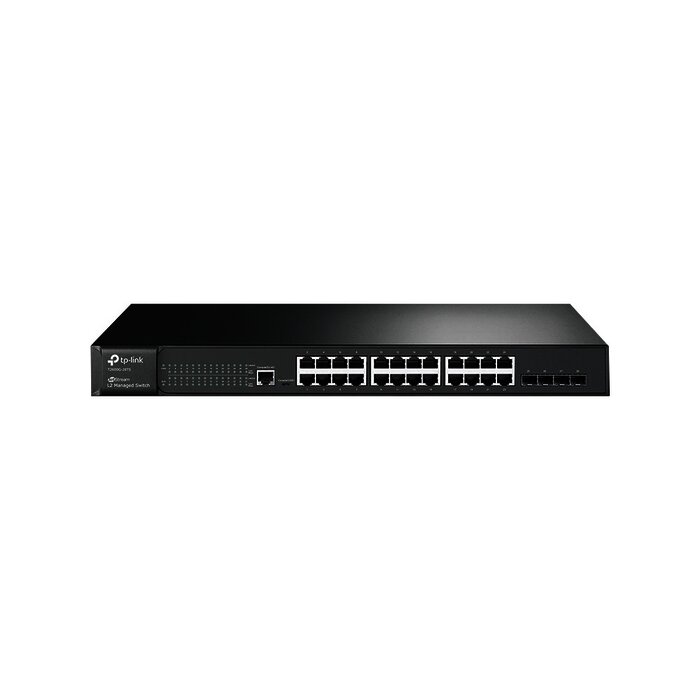 Switch JetStream Gigabit administrable Capa 2, 24 puertos 10/100/1000 Mbps + 4 puertos SFP