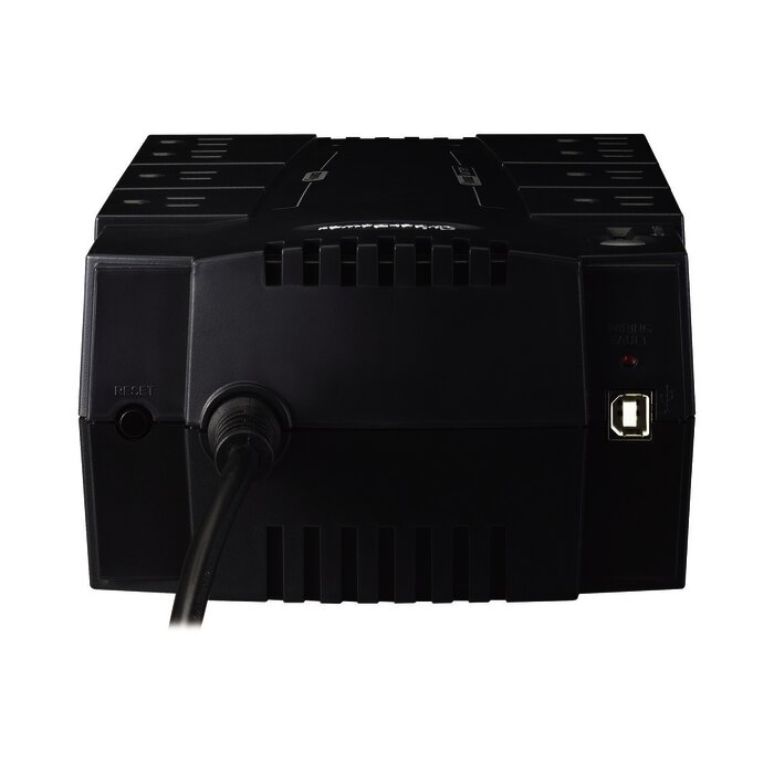 UPS de 550 VA/330 W, Topología Standby, Entrada 120 Vca NEMA 5-15P, Tipo Gabinete Compacto, Con 8 Tomas NEMA 5-15R