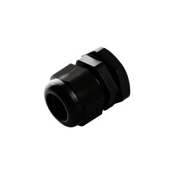 Conector Plástico Negro Tipo Glándula para Cable de 10 a 14 mm de Diámetro.