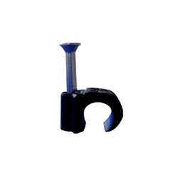 Grapa reforzada para cable redondo de 7mm con clavo de 1" color negro (100pzs) (3103-00301)