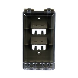 Placa de Pared Vertical, resistente al agua, acepta cuatro modulos Mini-Com