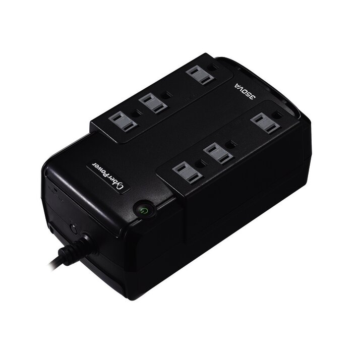 UPS de 350 VA/255 W, Topología Standby, Entrada 120 Vca NEMA 5-15P, Tipo Gabinete Compacto, Con 6 Tomas NEMA 5-15R