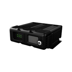 Vídeo Grabador Móvil Tríbrido, soporta 4 canales AHD hasta 2MP + 1 canal IP hasta 2MP. Compresión de vídeo H.265, sistema de almacenamiento mediante memoria SD.