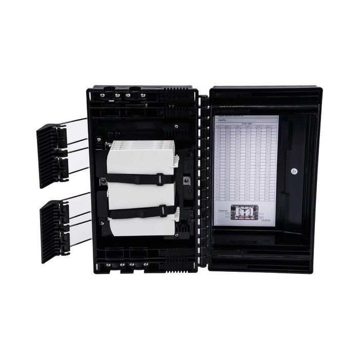 Caja de Empalme de Fibra Óptica, Exterior IP65, Hasta 144 Empalmes