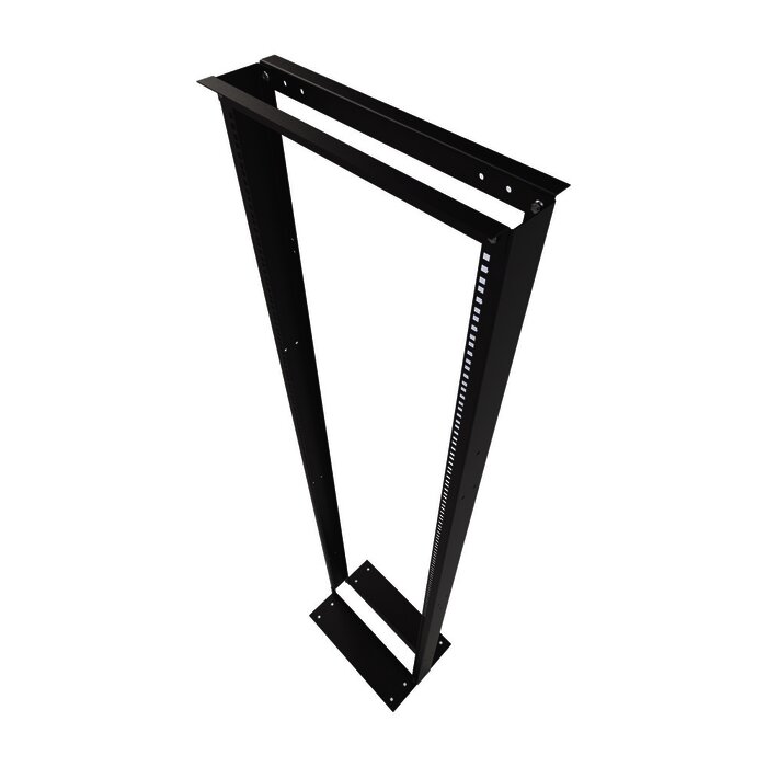 Rack de 2 Postes, Estándar 19", 42 Unidades, Fabricado en Acero, Base "L" para Anclar a Piso.
