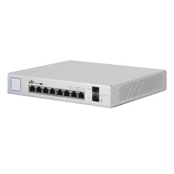 Switch UniFi Administrable de 8 Puertos Gigabit PoE+ 802.3at/af y PoE Pasivo 24V.