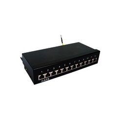 Patch panel Blindado (STP) de 12 puertos Cat6, 10in