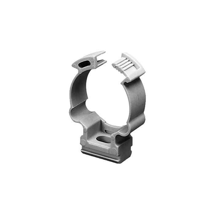 Soporte de collar (Abrazadera), PVC Auto-extinguible, cerrado para tubería de 40 mm (1 1/2")