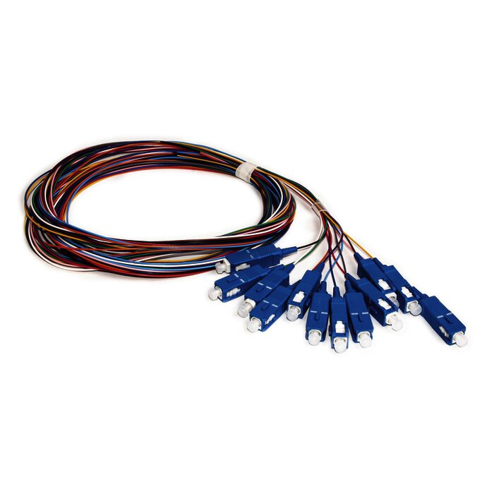 Kit de 12 Pigtails SC/UPC Monomodo 2 metros