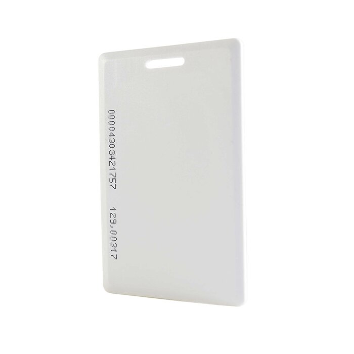 Tarjeta de proximidad estándar, perforada (gruesa), fabricada con el PVC más resistente de la industria