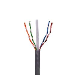 Bob. de cable de 1000 ft ( 305 m ) Cat6, Gris, UL,ESCUT, con SEPARADOR CENTRAL. para aplicaciones en CCTV y redes de datos. Uso Intemperie.