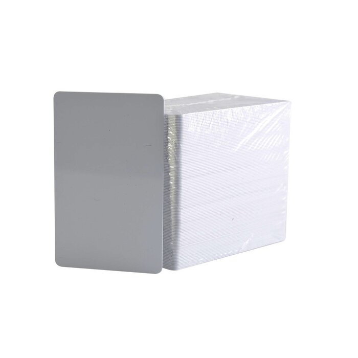 Paquete de 100 Tarjetas Adhesivas Imprimibles por un sólo lado / Para pegar sobre tarjetas no imprimibles /CR80