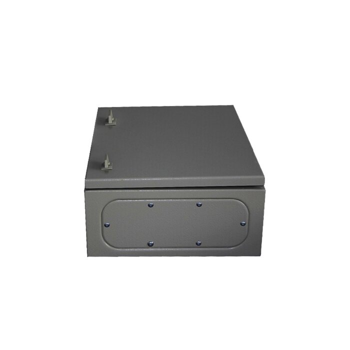 Gabinete de Acero IP66 Uso en Intemperie (500 x 700 x 250 mm) con Placa Trasera Interior y Compuerta Inferior Atornillable (Incluye Chapa y Llave).